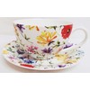 Wildflowers Meadow Breakfast Cup & Saucer Fine Bone China Set