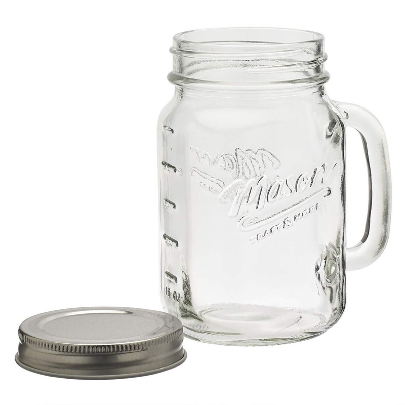 Mason Craft & More Drinkware Collection- Durable Glass Leak Proof