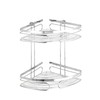 Wenko Premium 20412100 Wall-Mounted Corner Shelving Unit with 2 Shelves