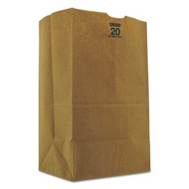 General GX2060S #20Squat Grocery Bag, 57lb Kraft, Extra-Heavy-Duty 8 1/4x5 5/16x13 3/8, (Case of 500 Bags)