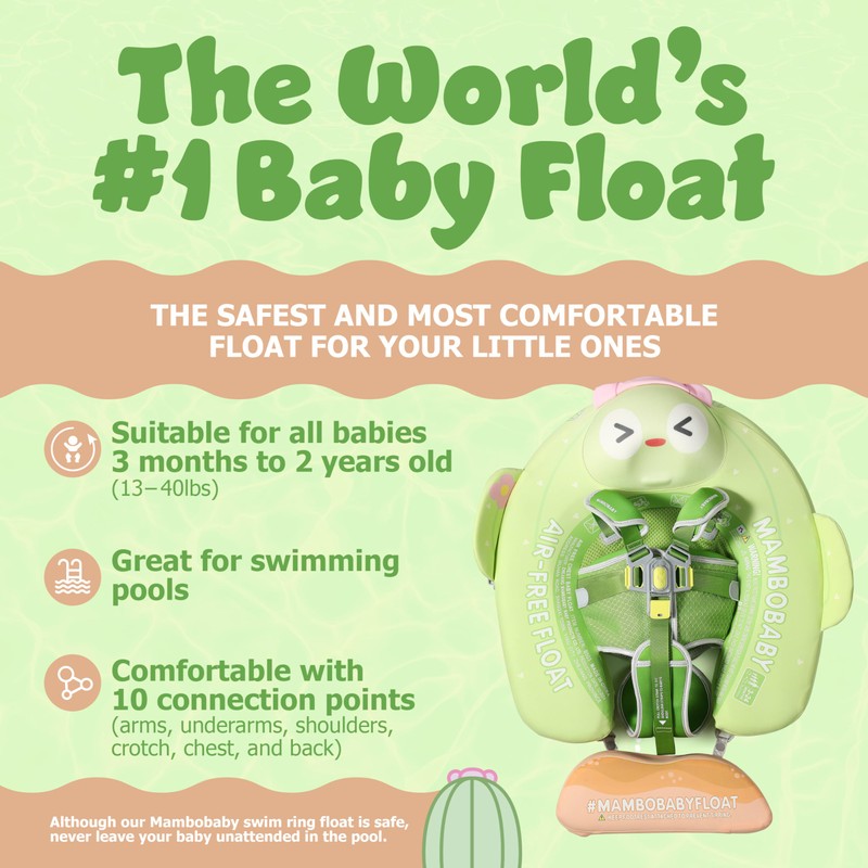 MAMBOBABYFLOAT Sunny Navigator Baby Pool Float with Canopy 2025 —