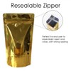 Rightpak Stand Up Pouches 50 Pieces 13cm x 21cm, Gold
