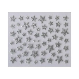 Generic Blue Glitter Stars 3D Nail Sticker Silver Nail Wraps Stickers Manicure Supplies for Women Nails Full Long Lasting Easy Apply and Remove