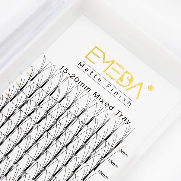 EMEDA 15-20mm Long Premade Fans Volume Lash Extensions 4D 0.10mm