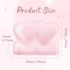 ZHIYUXI 1.8" Rose Quartz Crystals Double Heart Stone Healing Crystal
