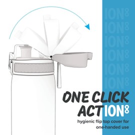 Ion8 Leak-Proof Water Bottle for Kids, BPA-Free, Frog Pond, 350 ml (12 oz)