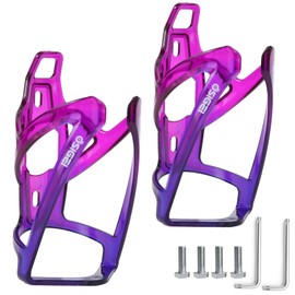 OSIGEI Bottle Holder Bicycle Updated Version Drink Holder 35 g Lightweight Water Bottle Holder Colour Gradient Drink Holder Bicycle for MTB and Road Bikes (Blue Purple x 2)