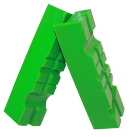 Grip & Bender Soft Vice Protection Jaws, 100 mm / 125 mm / 150 mm, Multi Protective Jaws, Made of TPU Plastic, Magnetic (117 mm), green