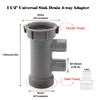 QruiLanTu 2Pcs 1-1/2 Inch Dishwasher Kitchen Drain Pipe Hose Adapter,