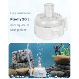 Pawfly 4 Pcs Replacement Filter Pads 20 L Mini Aquarium Sponge Filter, Aquarium Filter Media Sponge, White Foam for Fish Tank Water Filtration