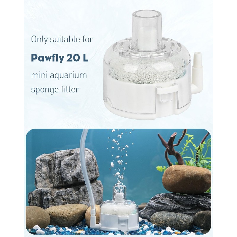 Pawfly 4 Pcs Replacement Filter Pads 20 L Mini Aquarium