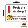 Daged Sticker Size 20 x 16 cm Post Delivery Parcel