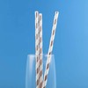 TABLECLOTHSFACTORY 125 Pcs Candy Striped Paper Straws For Wedding Birthday