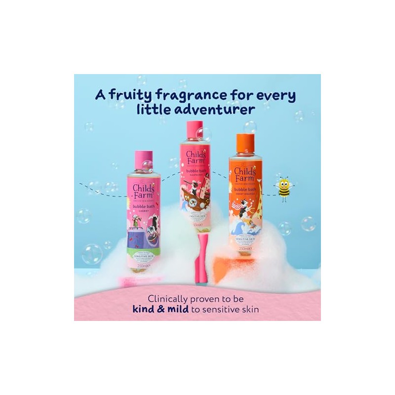 Childs Farm Kids Bubble Bath, Raspberry | Gently Cleanses &