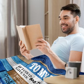 Scovotec Fathers Day Blanket Gifts for Dad, Cool Dad Gifts, Best Dad Ever Gifts Ideas, Dad Gifts from Daughter Son, Dad Birthday Gifts, Gifts for Dad Who Wants Nothing Throw Blanket 60"x50"