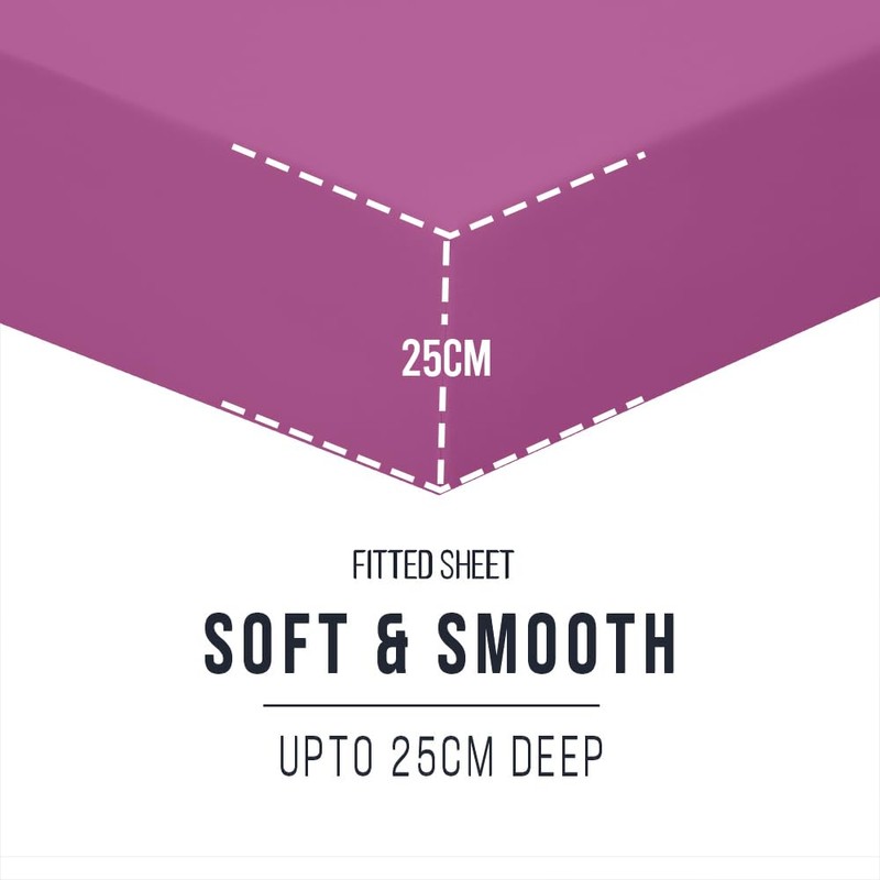 West Midlands Homeware Single Fitted Sheet Soft Brushed Microfibre Fabric