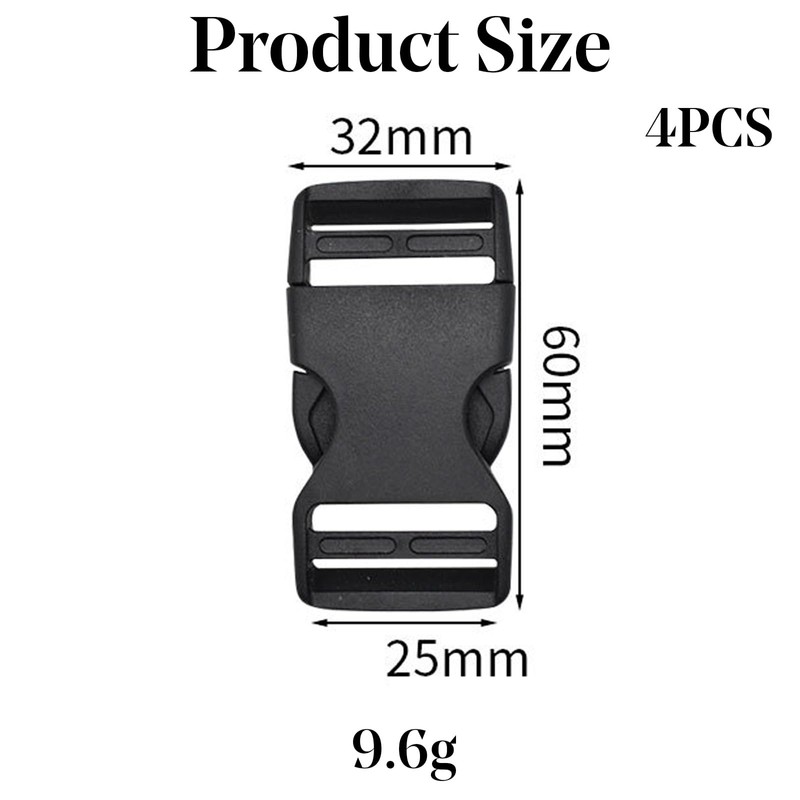 Plastic Side Release Buckle Clip for Luggage, Rucksack/Back Pack, Webbing