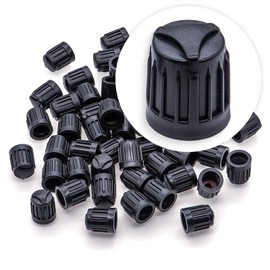 MEAJOO 30PCS TPMS Plastic Tire Valve Stem Caps, Corrosion Resistant, with O-Ring Rubber Seal, Universal Tire Valve Stem Covers for Cars, SUV, Trucks, Bikes, Motorcycles, Bicycles(Black)
