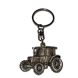 Pewter Keychains High Quality Pewter Tractor Keyring with Gift Bag