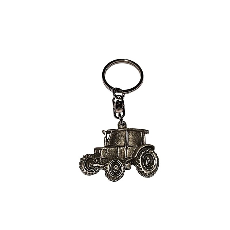 Pewter Keychains High Quality Pewter Tractor Keyring with Gift Bag