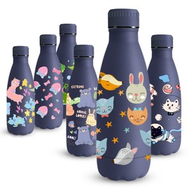 Vikaster MilkyBottle Thermos Flask, 350 ml Baby Thermos Flask, BPA-Free Drinking Bottle, Stainless Steel Drinking Bottle, Perfect for Children, Leak-Proof, Suitable for School, Camping, Outdoor