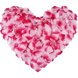 1000 Count Rose Petals, Artificial Flower Petals, for Romantic Night, Wedding, Event, Party, Valentine Decor Decorative Fruit - Color: Red Purple & White, Size: 1000 count