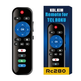 RC280 Smart TV Remote Control Universal Compatible for TCL Roku TV Remote Replacement Control for Replacement TCL S3 S4 S5 65 R6 RC282 RC280 Roku TV Remote Roko Rolu Roky Ruku. Remote Controller