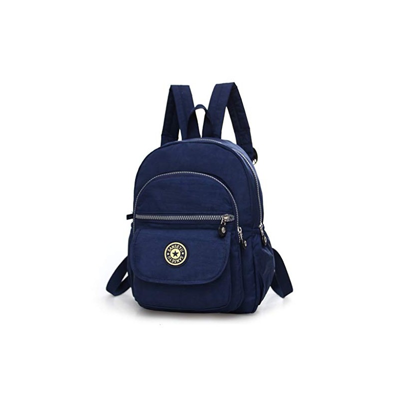 Fueerton Nylon Lightweight Backpack Durable Small Daypack for Women (Navy