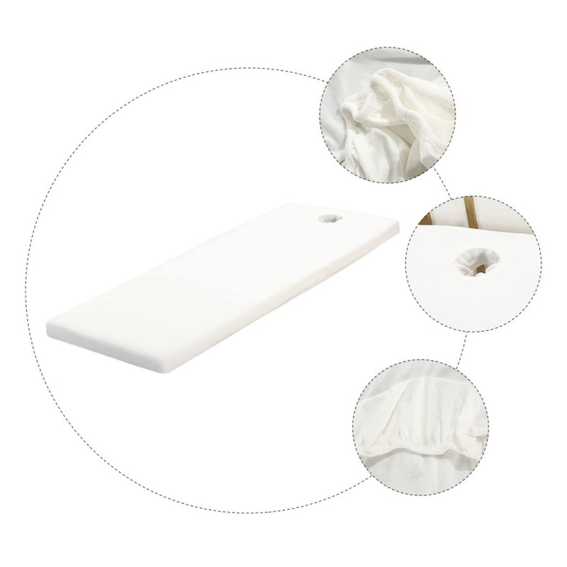 WOONEKY Beauty Salon Bedsheet with Face Hole Elastic Table Cover