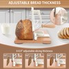 CAWIU Manual Bread Slicer with Hand Crank- Adjustable Thickness Bread