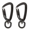 1 Pair of Heavy Duty Self Auto Locking Carabiner Clip,