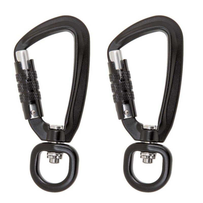 1 Pair of Heavy Duty Self Auto Locking Carabiner Clip,