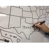 Blank US Map Laminated Dry Erase Poster, Reusable United States
