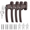GETLITOOL Lockable Window Handles, Pack of 4 Aluminium Window Lock