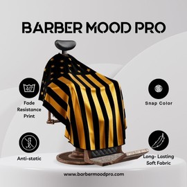 Professional Barber Cape - Antistatic Hair Cutting Cape Salon Quality Styling Cape for Hairdressers and Barbers - Snap colar (Snap Collor)