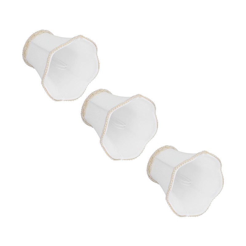 3Pcs Fabric Lamp Shade E14 Clip On Wall Lamp Candle