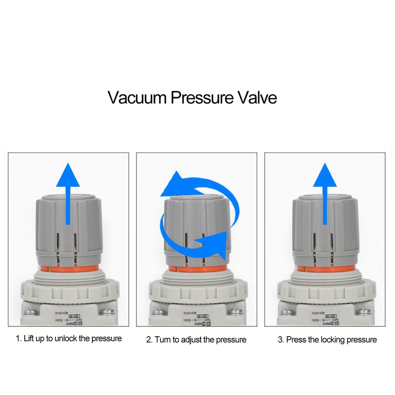 Vacuum Pressure Valve Self Locking Portable Accurate Pressure Regulator Setting