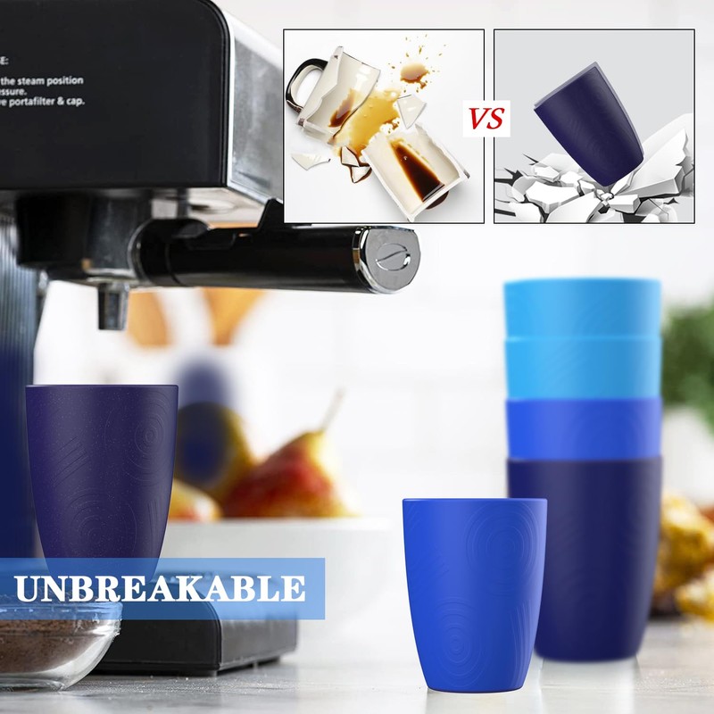 Homienly Cup Sets for Kitchen 12oz Wheat Straw Cups Unbreakable