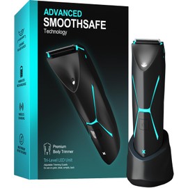 Electric Body Hair Trimmer for Men - Manscape Pubic Hair Groomer Waterproof Wet/Dry Ball Grion Shaver Type-C Rechargeable Cordless Replaceable Ceramic Blade Razor Male Grooming Smooth