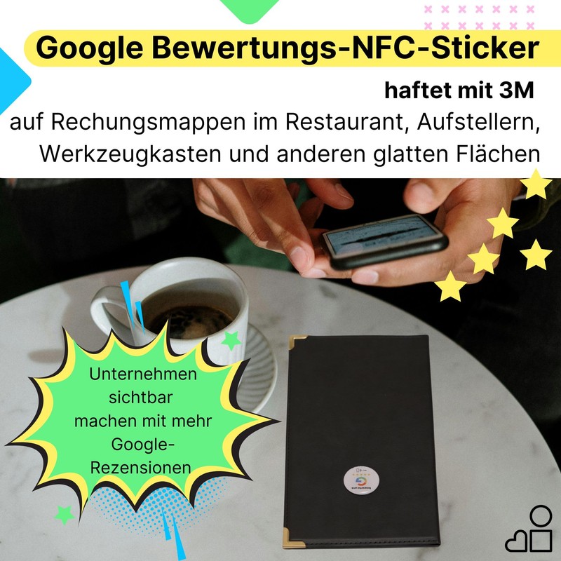 Google Rating NFC Sticker - Individually - Set Up &
