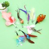 SUBANG 8 Pieces Cat Feather Toys Replacement Bird Insect Cat