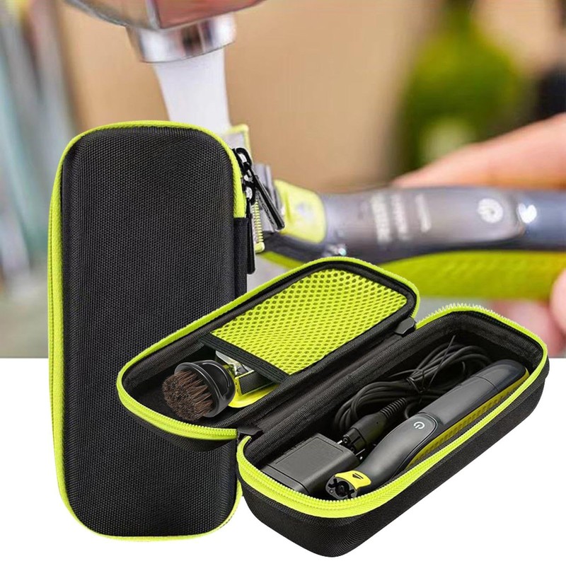 1 Piece Shaver Storage Bag And 1 Piece Beard Brush,