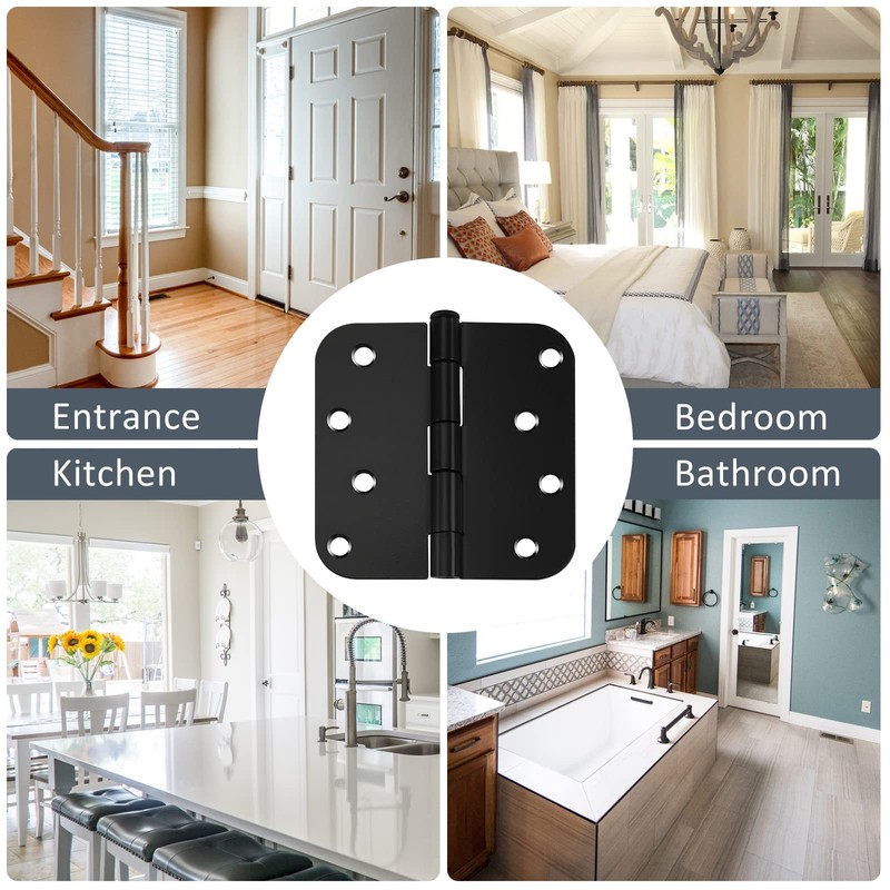 18 Pack goldenwarm 4 inch Black Door Hinges Interior Door