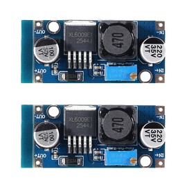 2Pcs XL6009 DC-DC Boost Converter Module Adjustable 5-35V Output 3-30V Input 400KHz Power Circuit Board Step-up Transformer Power Module for DIY Electronics Projects