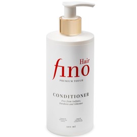fino Hair Moisturising Conditioner - Regeneration & Shine with Coconut Oil, Argan Oil & Keratin - Natural & Vegan - For Dry Hair - 300ml