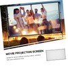 TEHAUX Portable White Projection Screen for Indoor Outdoor Use High