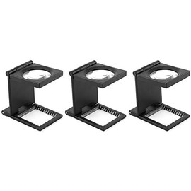 Lupa de 10 Aumentos Yosoo con Lente de 28mm y Diseño Plegable (Paquete de 3)