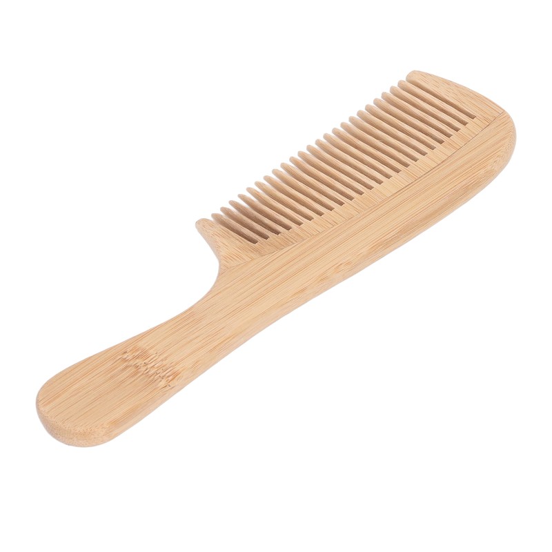 5pcs Bamboo Hair Comb Anti Statics Round Teeth Fragrance Wide