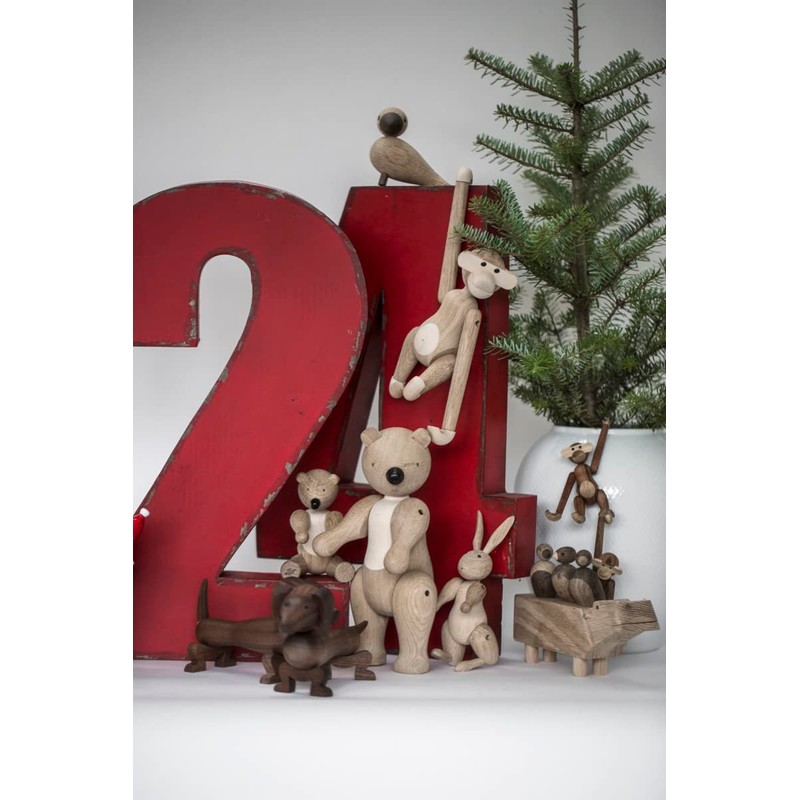 Kay Bojesen Other Animals Dog Wooden Figurines, Walnut, 4.3" H