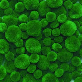 Colorations Green Super Fluffy Soft Acrylic Single Color Pom Poms, Set of 100, 3 Sizes, Resealable Bag, for Kids, Arts & Crafts, DIY Crafts, Hobby Supplies, Creative Craft DIY Material